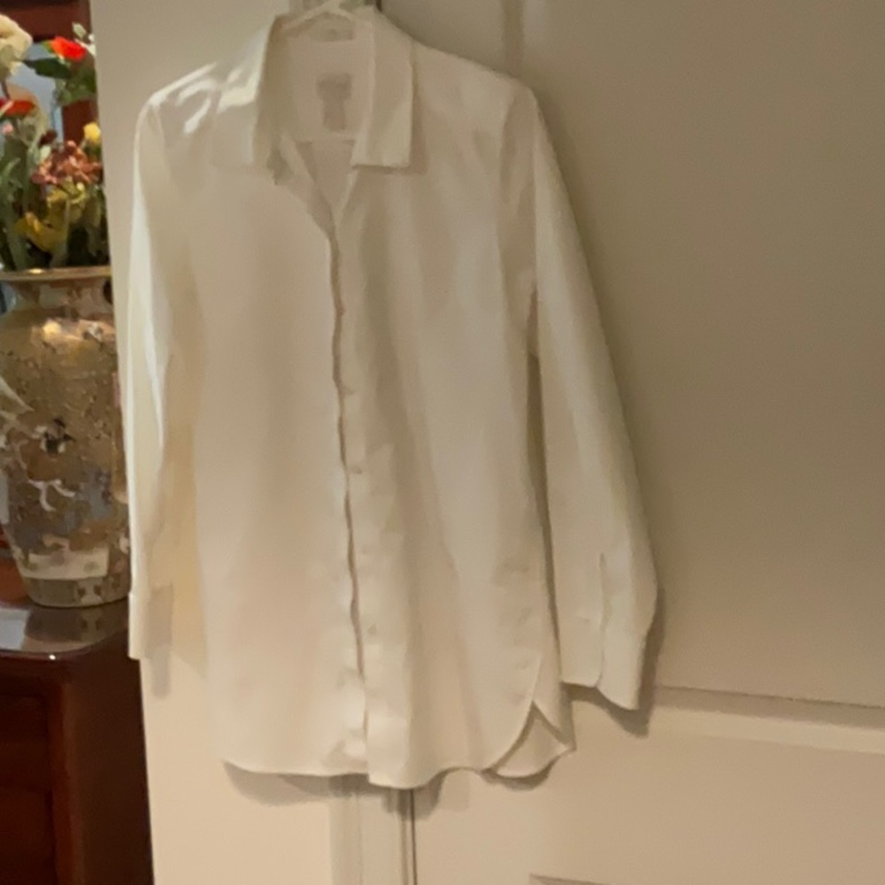 White long no iron blouse